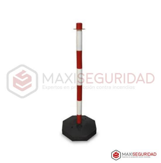 Poste demarcatorio sostén de cadena Rojo/Blanco