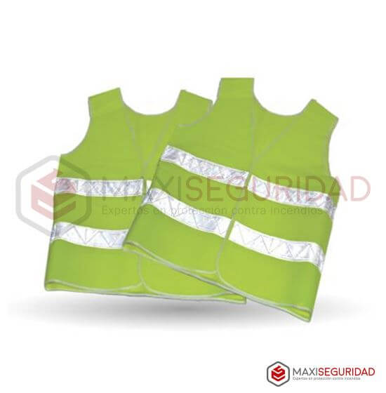 Chaleco Amarillo Fluo, Cierre con abrojo